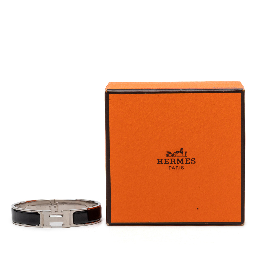 Pre-Loved Hermes Narrow Enamel Clic H Bracelet PM - Picture 6 of 6